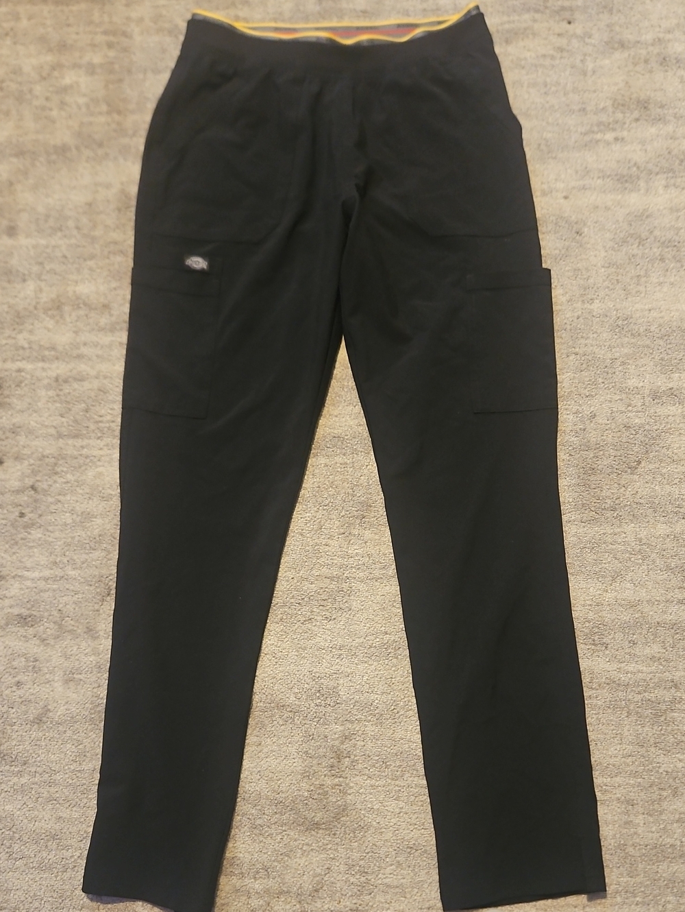 Dickies Black Cargo Pants with Elastic Waistband